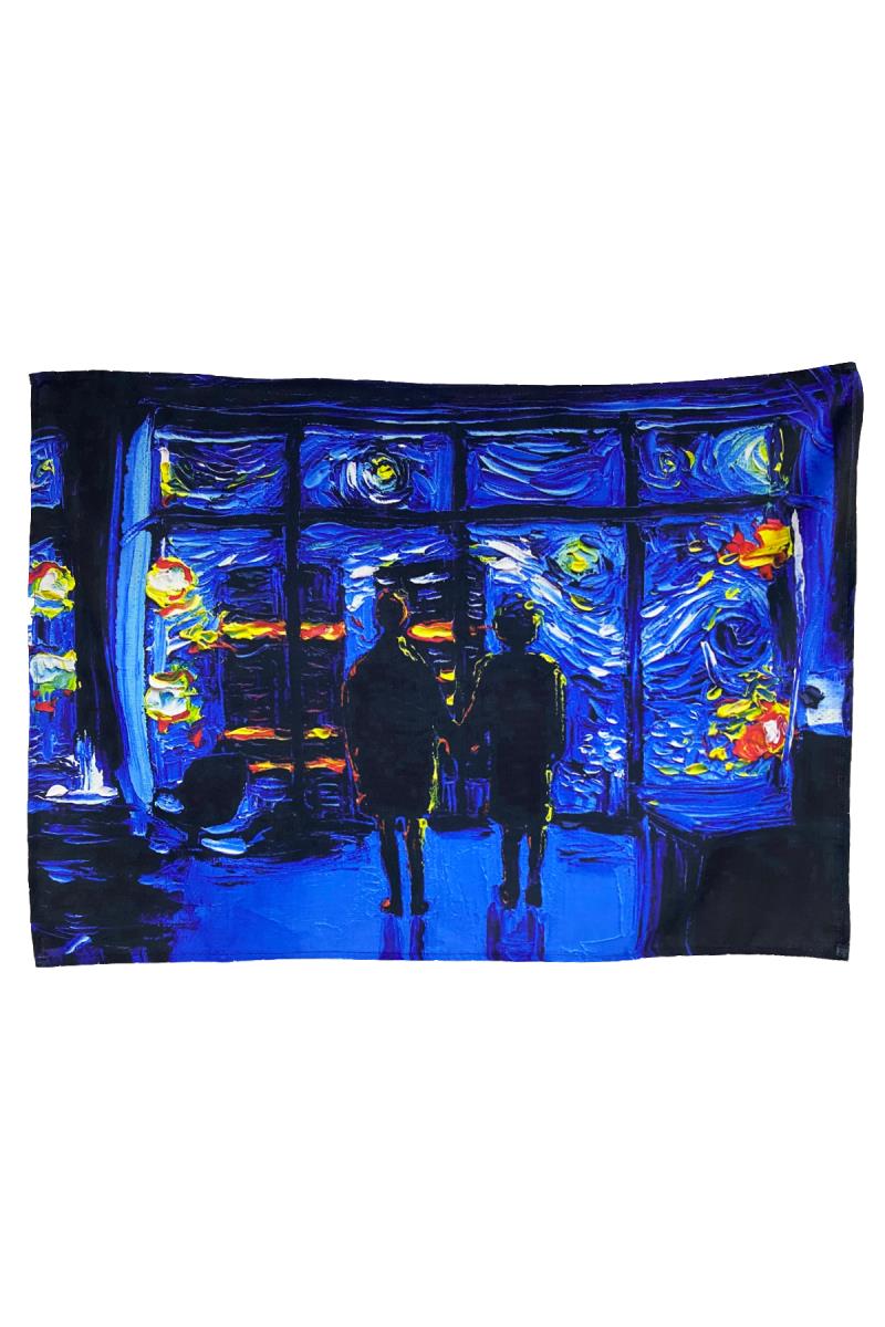 Van Gogh Gece Desenli Duvar Halısı 