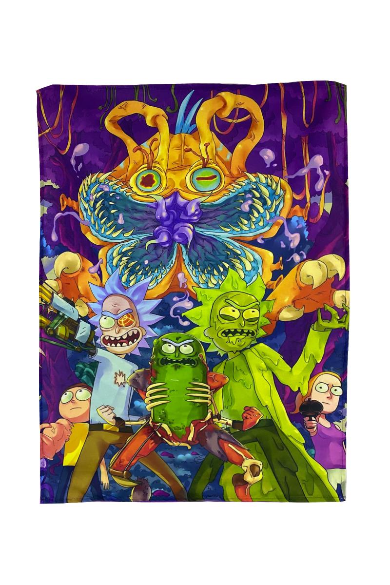Rick and Morty Desenli Duvar Halısı 